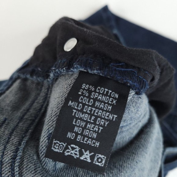 Rude Jeans Mens 30 x 32 Super Skinny Dark Washed Blue Stretch Denim - Picture 5 of 11